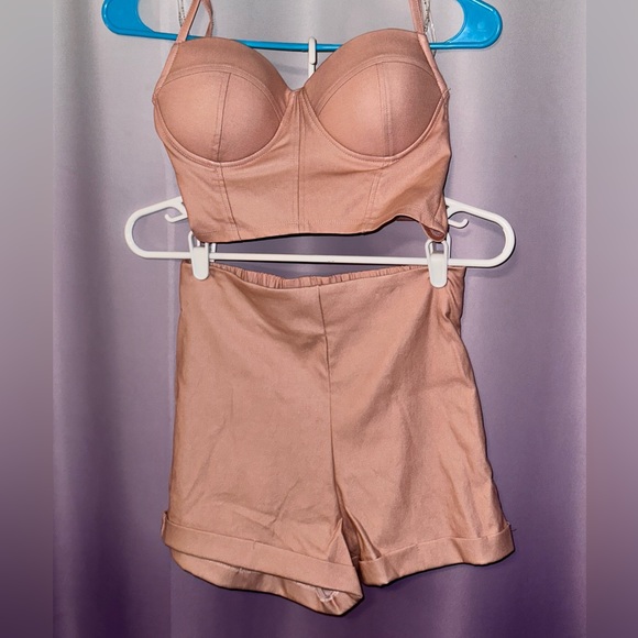 NTW Champagne Pink 2 Piece Short Set Size SM - Picture 1 of 10